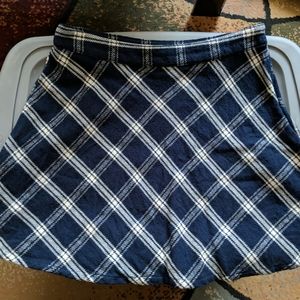 Prince and Fox Blue Plaid Skirt